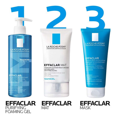 La Roche Posay Face Moisturizer for Oily, Acne-Prone Skin, Effaclar Mat Daily Face Cream, Anti-Shine & Pore Minimizer, Oil-Free, Recommended by Dermatologists, Travel Size, 40ml - Available at All In One Marketplace Canada