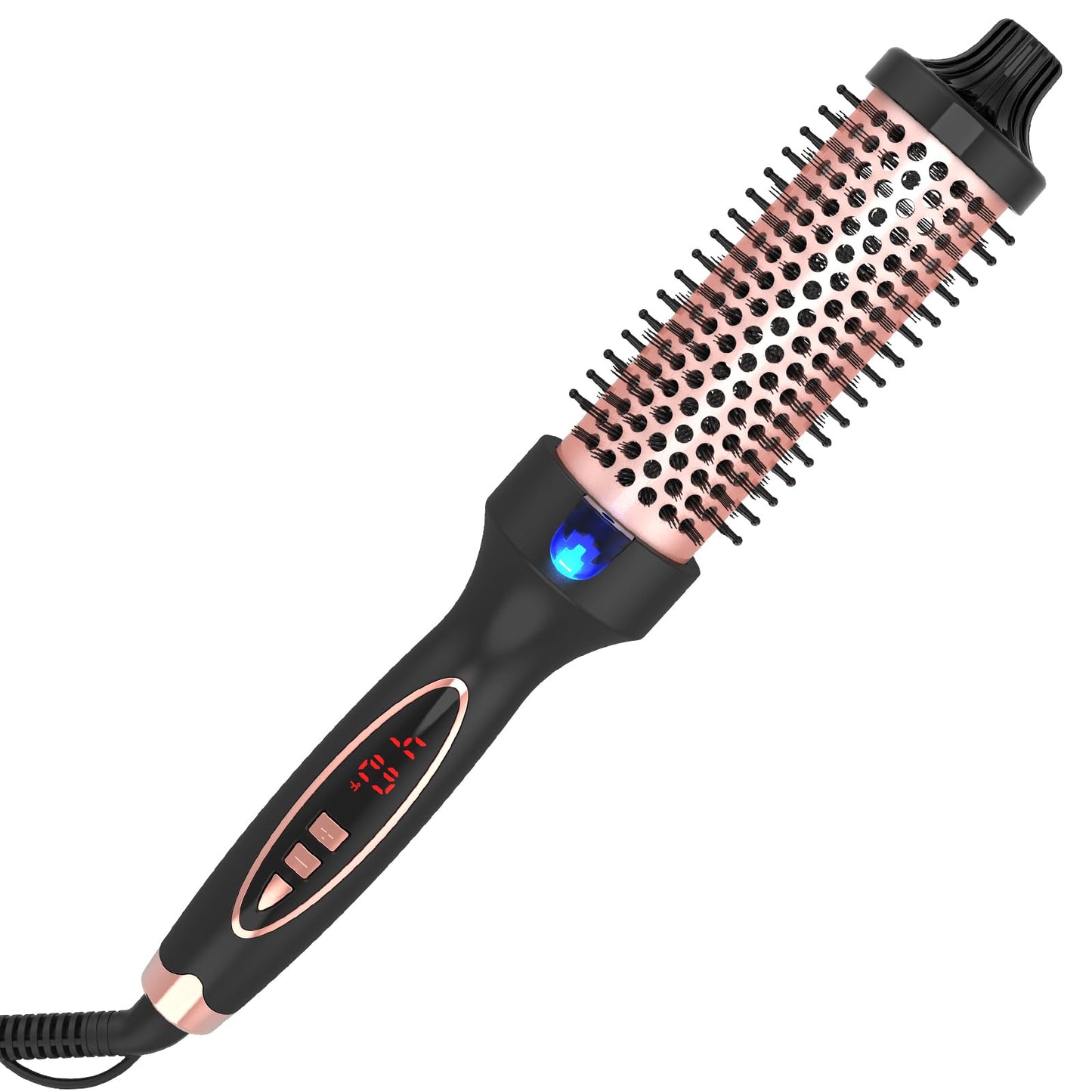 Hywestger Curling Iron Thermal Brush 1.5 Inch Global Voltage Travel-Friendly with Digital Display Temperature Ceramic Tourmaline Ionic Quick Heated Round Bush Suitable for Medium and Long Hair - Available at All In One Marketplace Canada