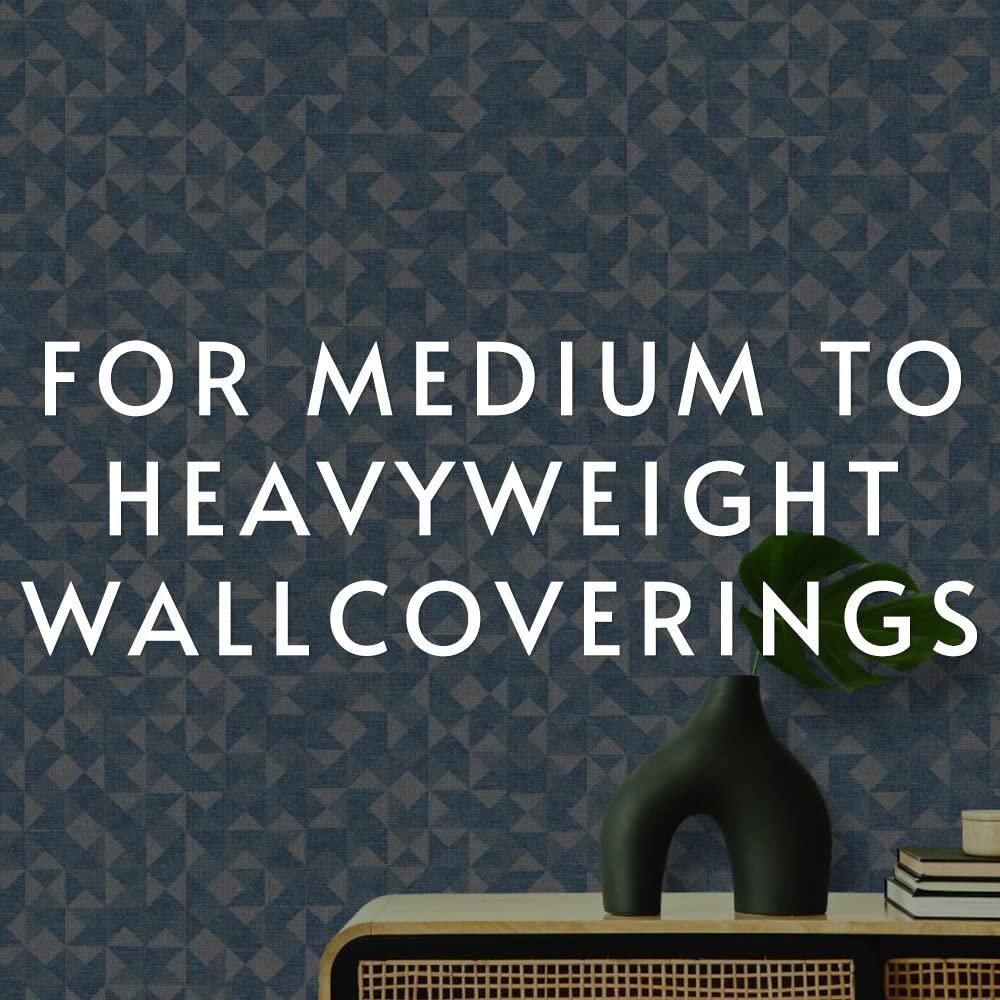 Roman Products Heavy Duty Wallpaper Adhesive, Commercial Grade for Heavy Wall Hangings, Clear, PRO-838 (32 Ounce - 70 sq. ft.), 11314 Roman