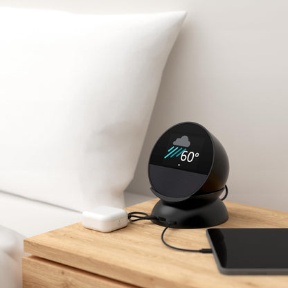 All-New, Made for Amazon Stand with USB-C and USB-A Charging Ports for Echo Spot (2024 Release)