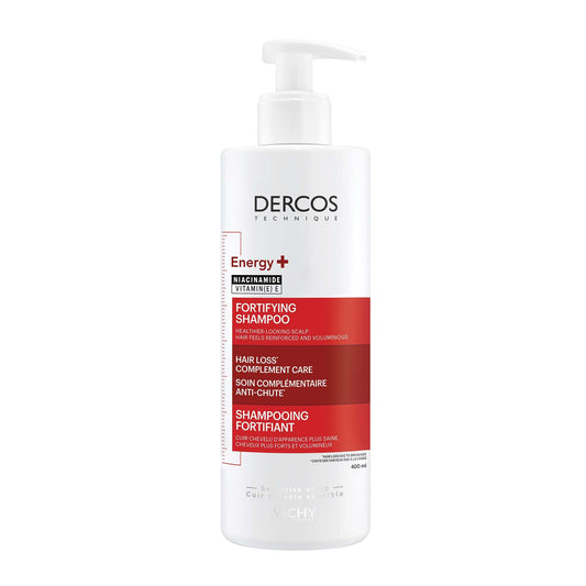 Vichy Fortifying Shampoo, Dercos Energy+ Hair Shampoo with Niacinamide & Vitamin E to Protect, Fortify, Thicken, & Strengthen Hair. Reduce Frizz and Hair Breakage. Recommended by Dermatologists, 400mL - Available at All In One Marketplace Canada