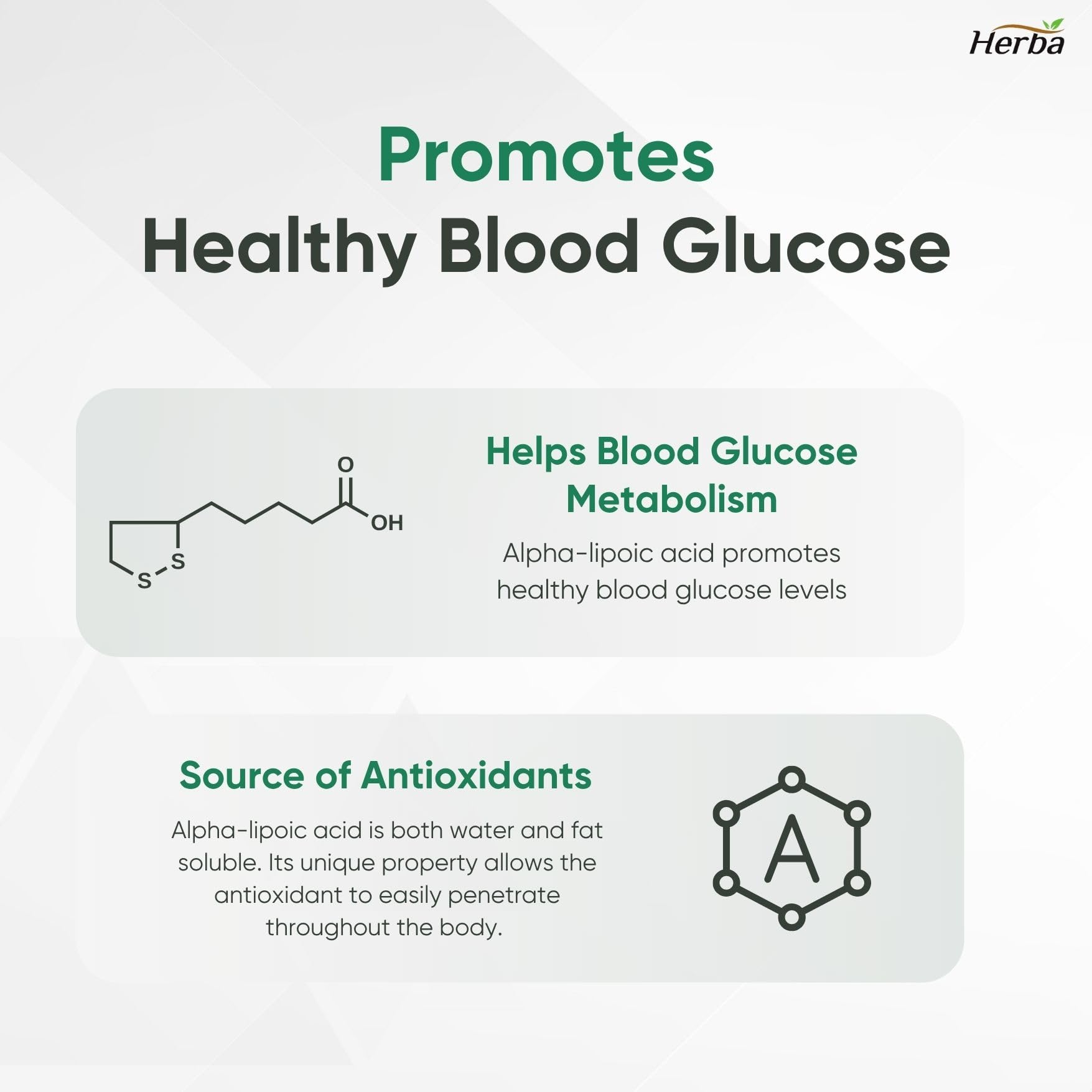 Herba Alpha Lipoic Acid 600mg – 120 Capsules | >99% Ultra Pure | Made in Canada | Blood Sugar Support Supplement - Available at All In One Marketplace Canada
