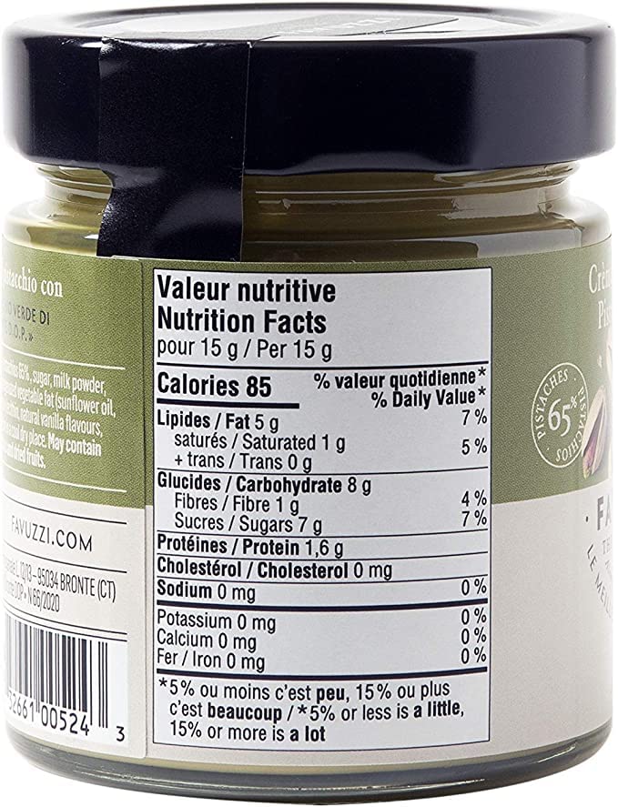 Favuzzi Sicilian Pistachio Cream P.D.O. Bronte – 2-Pack (55% Pistachios)