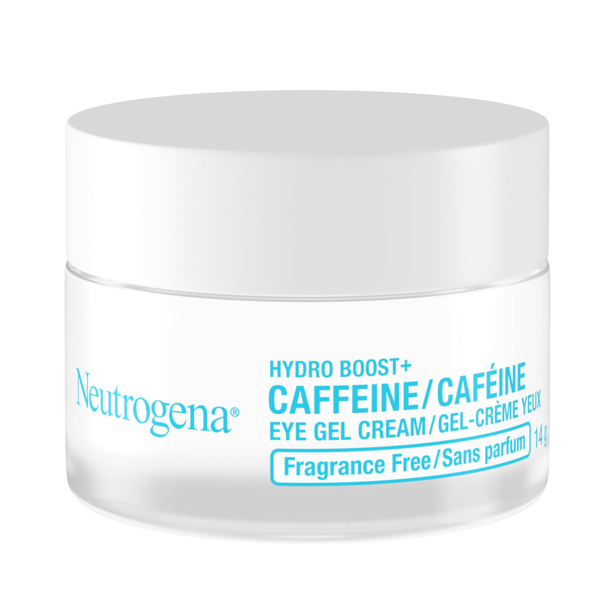 Neutrogena Hydro Boost+ Caffeine Eye Gel Cream, Hyaluronic Acid Eye Cream, Antioxidant Moisturizer, Fragrance Free, 14 grams