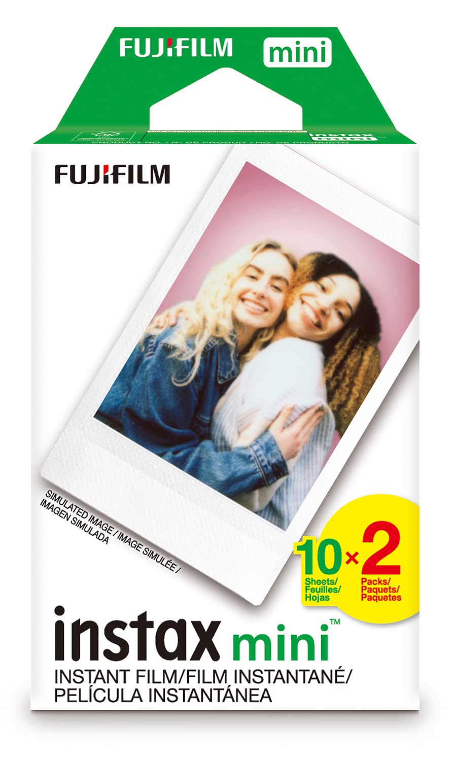 Fujifilm INSTAX Mini Instant Film Twin Pack, White (20 Exposures) - Available at All In One Marketplace Canada