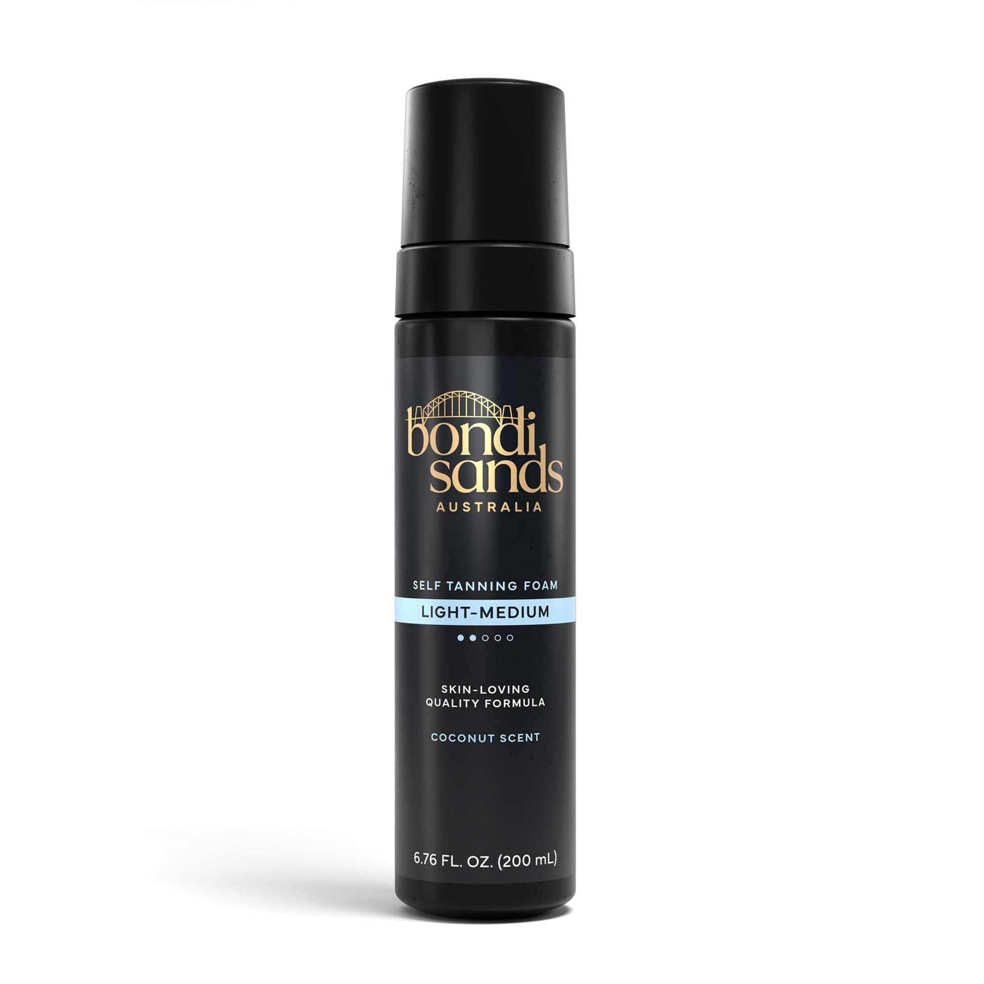 Bondi Sands Self Tanning Foam Light/Medium| Lightweight Self-Tanner Foam Enriched with Aloe Vera | Coconut scent | suitable for fair skin |Streak-Free | Never Orange | Vegan & Cruelty Free (200 mL)