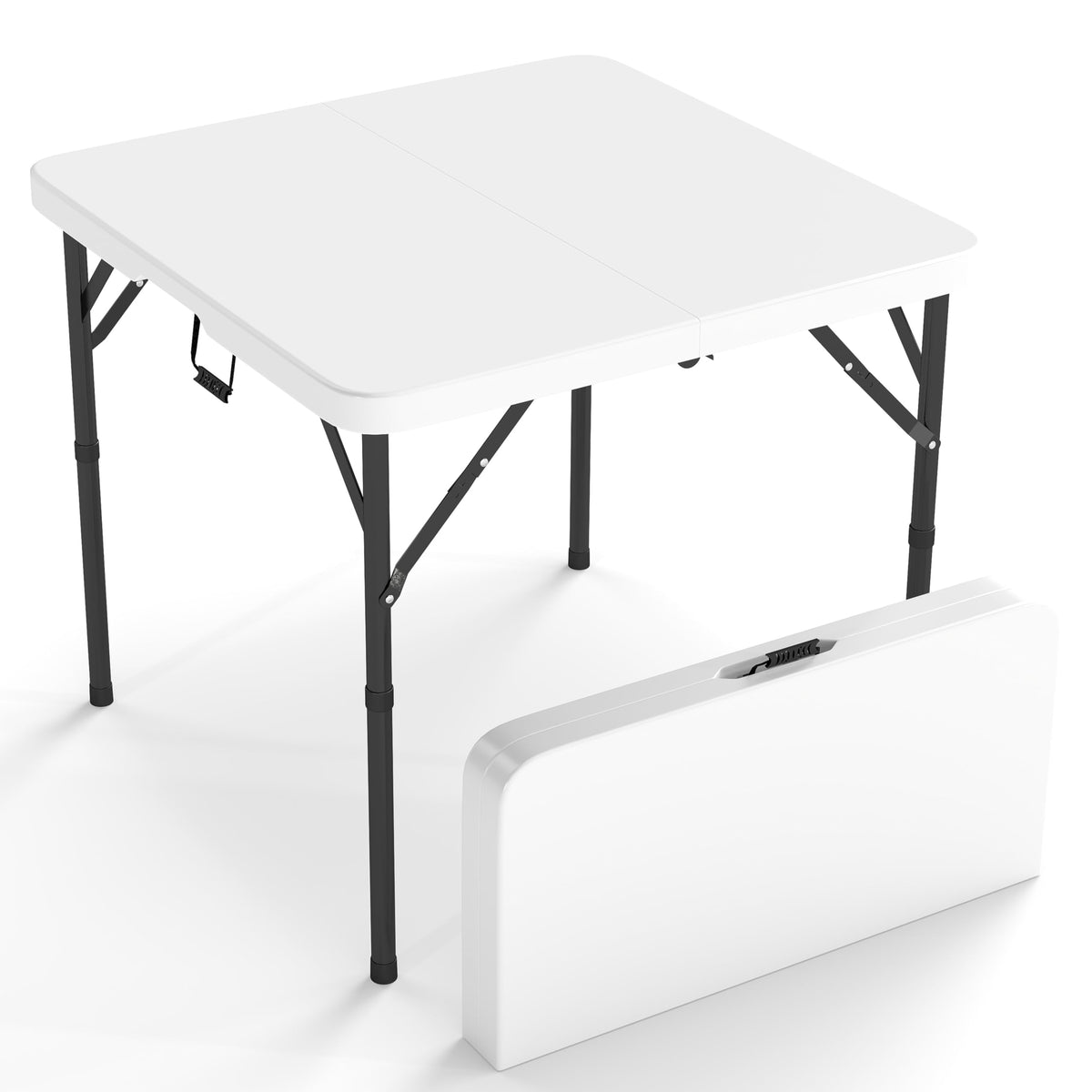 Real Relax 34" Square Folding Card Table with Handle