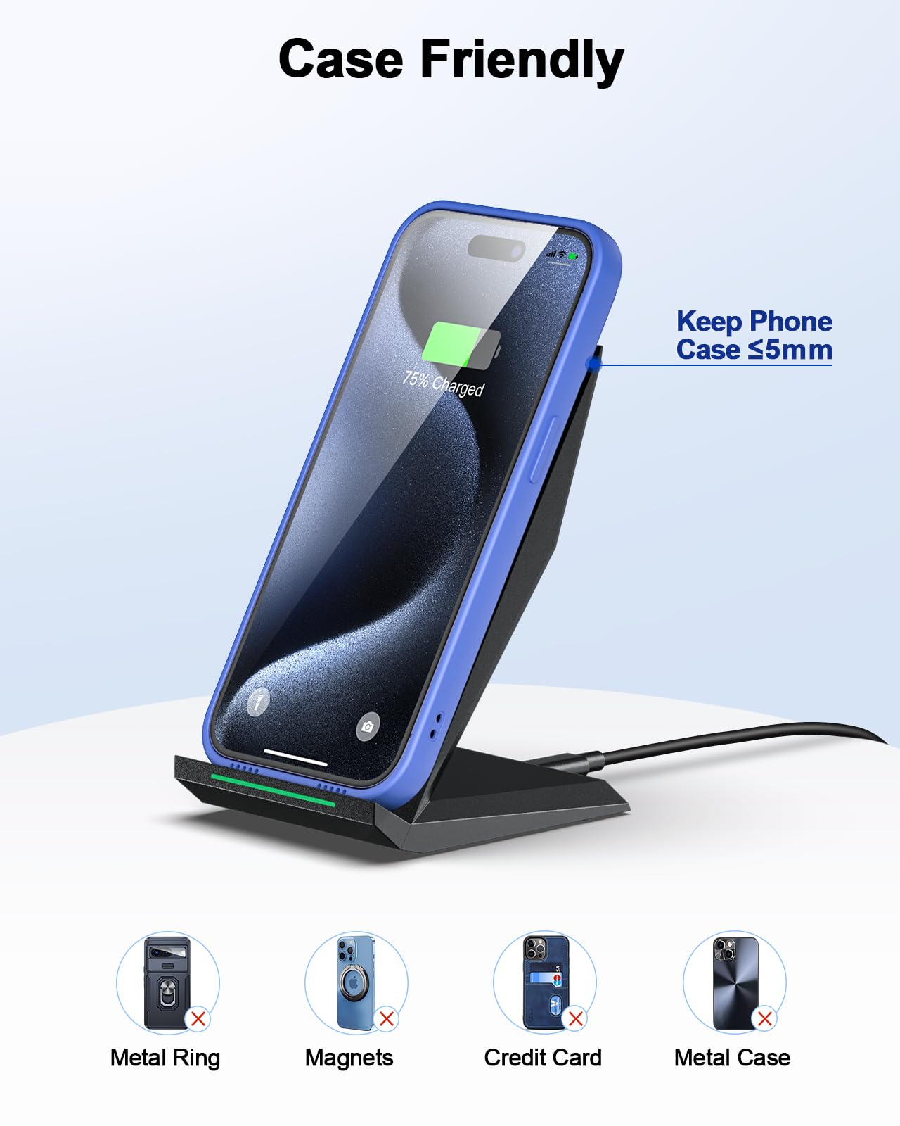 NANAMI Wireless Charger,15W Max Fast Wireless Charging Stand for iPhone 17 16 15 14 13 12 11 Pro Max XS 8,Phone Charger Station for Samsung Galaxy S26 S25 S24 S23 S22 Ultra S21 S20 S10,Pixel 9 8 7 6 5 - Available at All In One Marketplace Canada