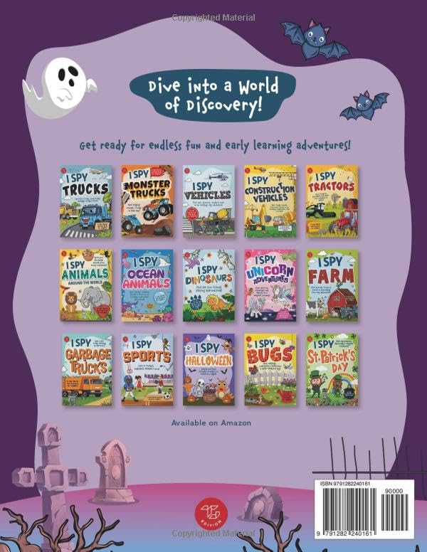 J'espionne Halloween dans le manoir hanté : trouvez des citrouilles, des bonbons, des monstres gentils et plus encore ! Un joli cadeau d'Halloween pour les tout-petits
