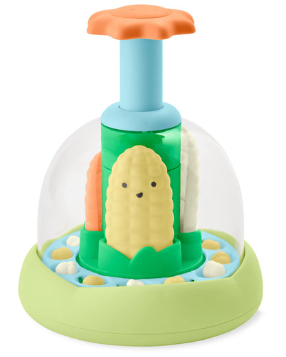 Skip Hop Press & Spin Baby Toy, Farmstand What's Poppin Corn Spinner Skip Hop