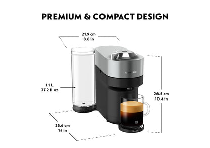 Nespresso Vertuo Pop+ Deluxe Pod Coffee & Espresso Machine Titan