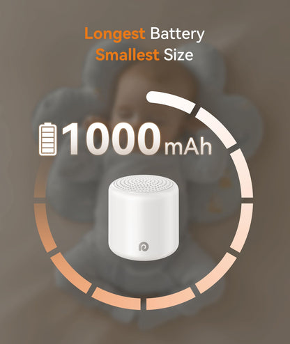 Dreamegg White Noise Machine - Portable Sound Machine Baby Adult, Travel White Noise Sound Machine, 16 Soothing Sounds, Rechargeable, Mini Sound Machine for Sleeping Baby Shower Home Hotel Gift, White - Available at All In One Marketplace Canada