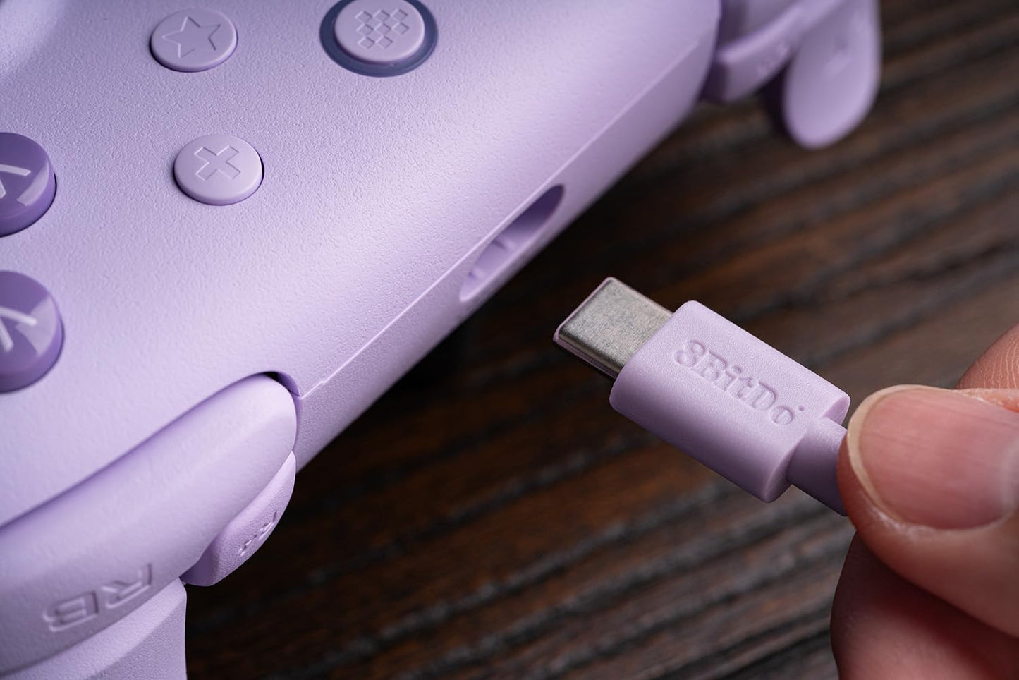 8BitDo Ultimate 2C Wired Controller for Windows PC and Android, with 1000Hz Polling Rate, Hall Effect Joysticks and Hall Triggers, and Remappable L4/R4 Bumpers (Purple)