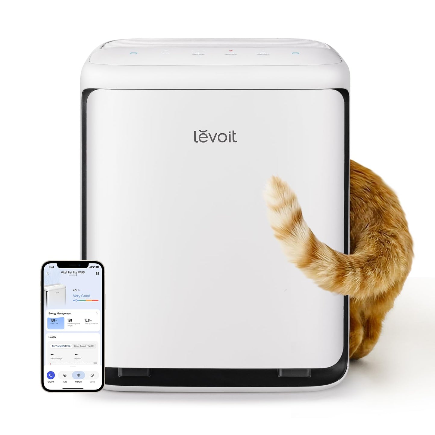 Levoit smart Air Purifiers for Large Room Home Pets, Vital Pet White