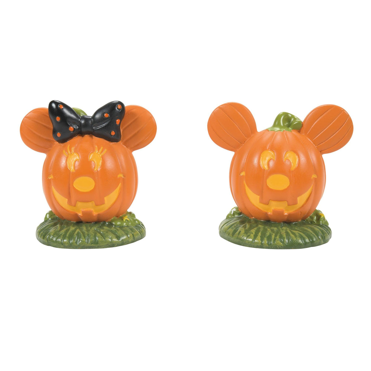 Ensemble de figurines Department 56 Disney Village Halloween Accessories, topiaires de Mickey et Minnie Mouse Pumpkintown, 4,45 cm, multicolore