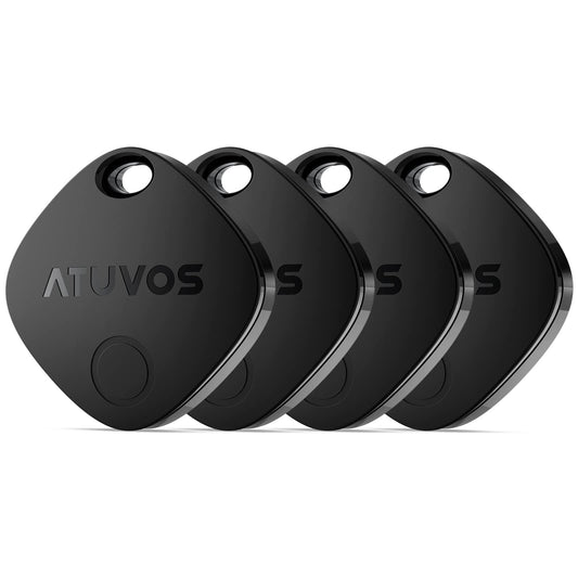 ATUVOS Air Tracker Tag 4 Pack, Smart Key Finder Luggage Tracker Compatible with Apple Find My (iOS Only, Android not Supported), Bluetooth Item Locator for Bags, Suitcase, Wallet, Replaceable Battery. - Available at All In One Marketplace Canada