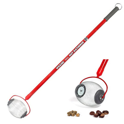 Garden Weasel Nut Gatherer - Small Cage | Pick Up Small Acorns, Buckeyes, Beech Nuts | Nut Collector and Picker Upper Roller | 95334