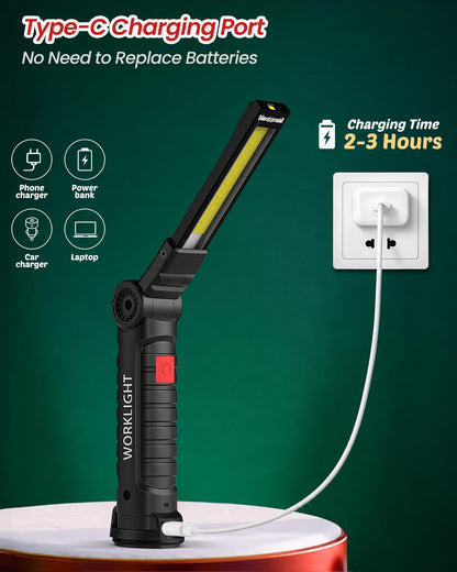 Gifts for Men Him, Coquimbo Magnetic Work Light LED Rechargeable Flashlight 🍁 All In One Marketplace Canada