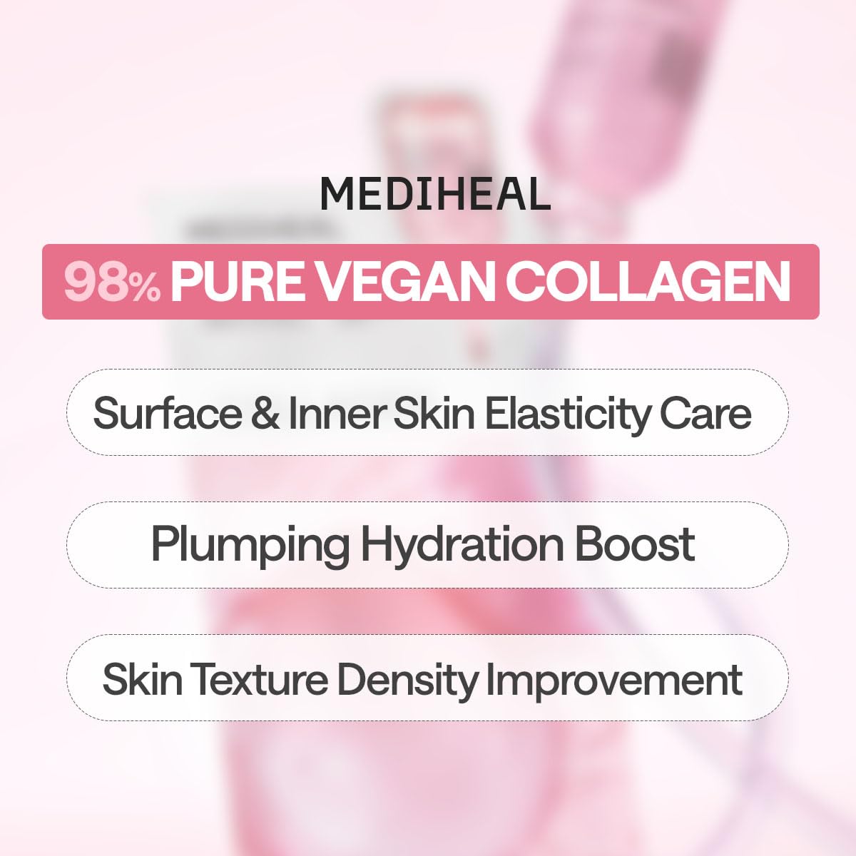 MEDIHEAL Collagen Essential Face Mask - Firming & Elasticity with Vegan Collagen, Peptides & Hyaluronic Acid, Deep Hydrating Korean Skincare for Dry & Wrinkle Skin (10 Sheets)