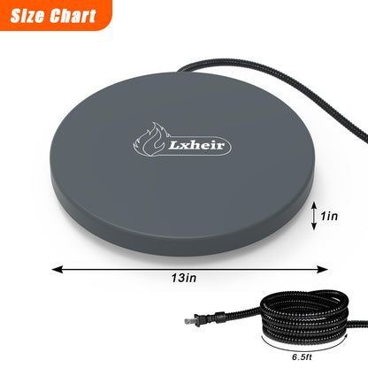 Lxheir Chicken Water Heater, 13'' Heated Base for Metal Plastic Poultry Founts Waterer 3-5 Gallons, Poultry Water Heater Base for Chicken Turkey Goose Duck Pigeon Drinker in Winter Grey 🍁 All In One Marketplace Canada