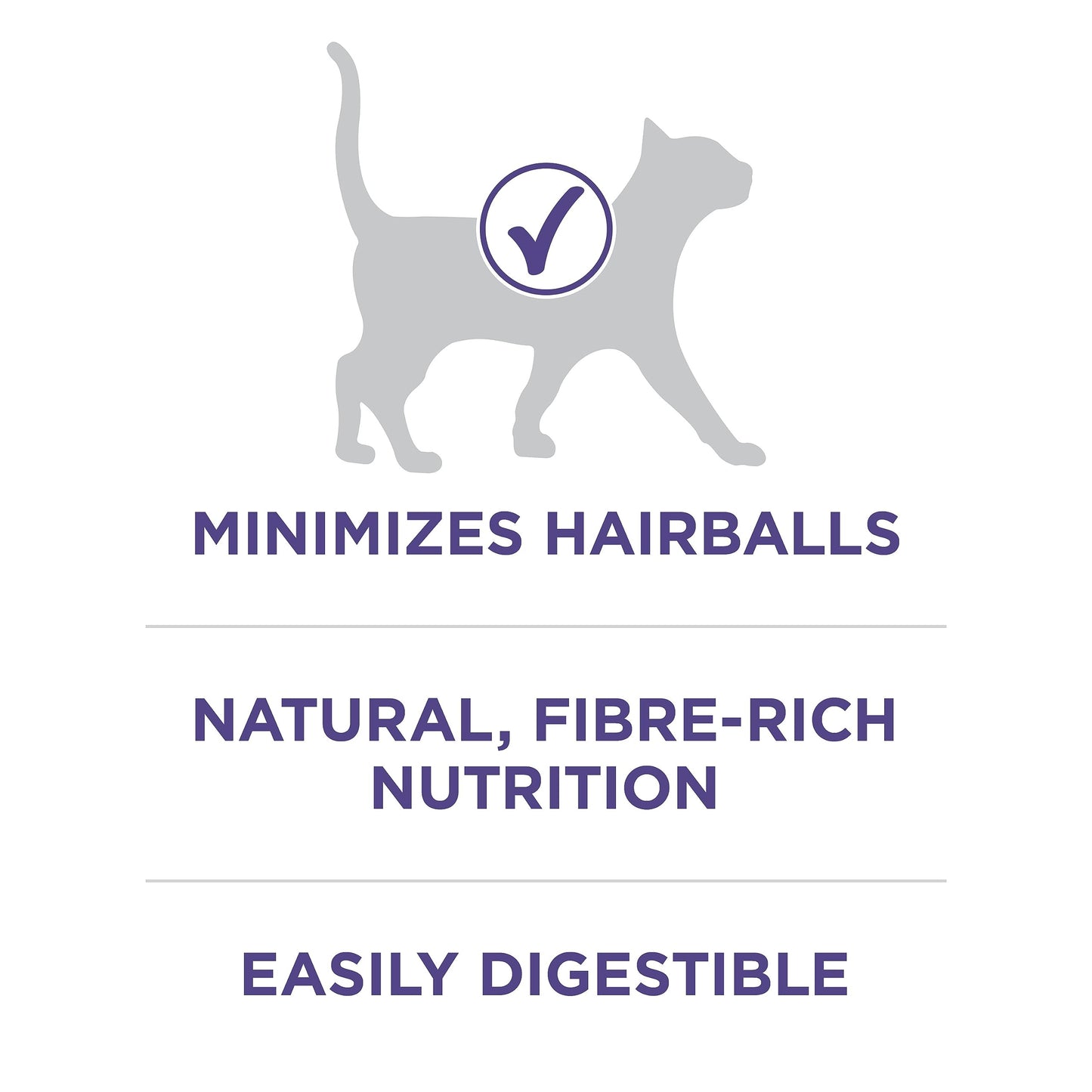 Purina ONE +Plus Dry Cat Food, Hairball Formula Chicken - 3 kg Bag