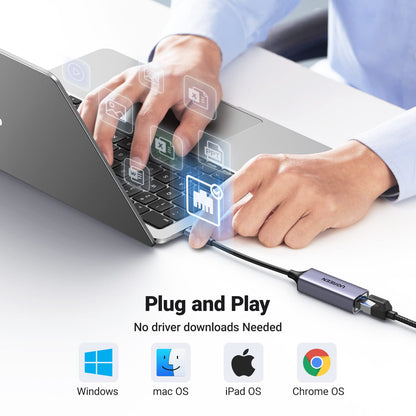 UGREEN USB C to Ethernet Adapter Gigabit RJ45 to Thunderbolt 3 Type C Network 1000Mbps LAN Converter Compatible with Switch, MacBook Pro/Air, iPhone 17 Pro/Max, iPad, XPS, Galaxy S22 S21 Surface Book