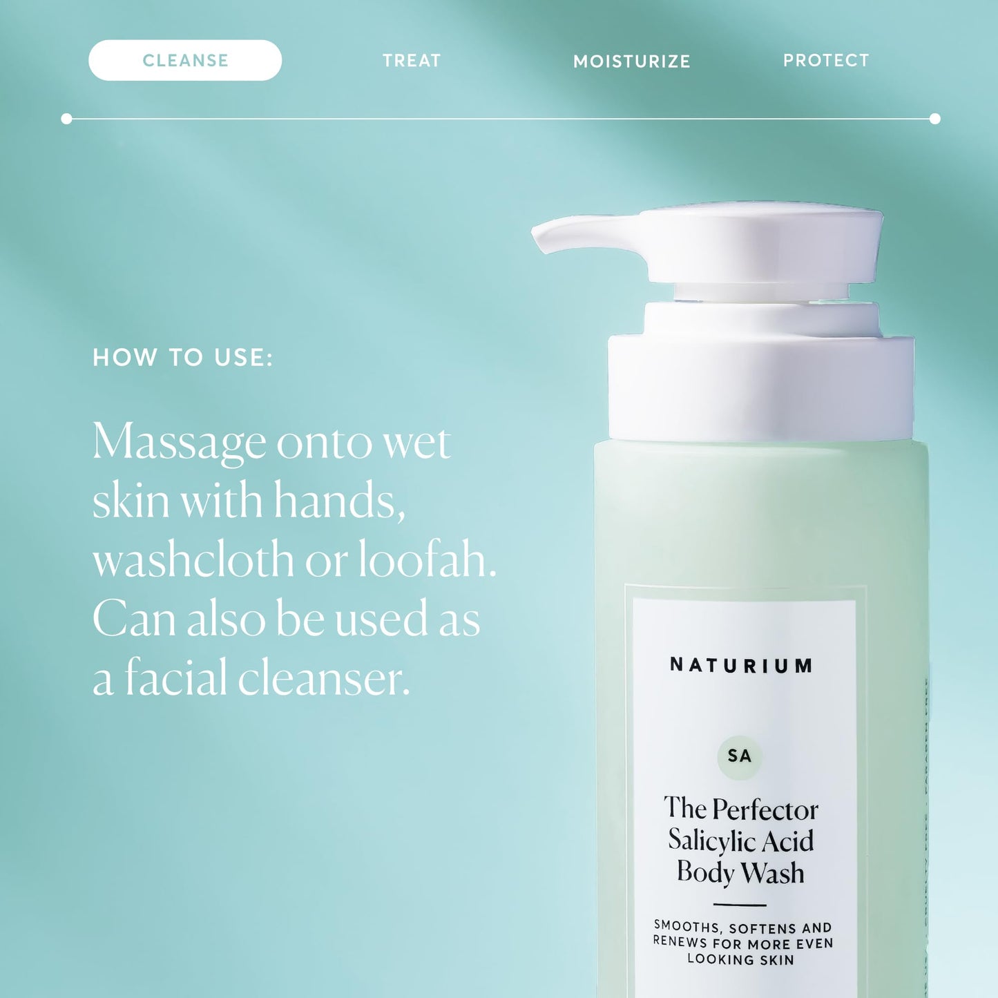 Naturium The Perfector Salicylic Acid Body Wash | Gentle & Smoothing Cleanser | 16.9 FL OZ / 500 ml