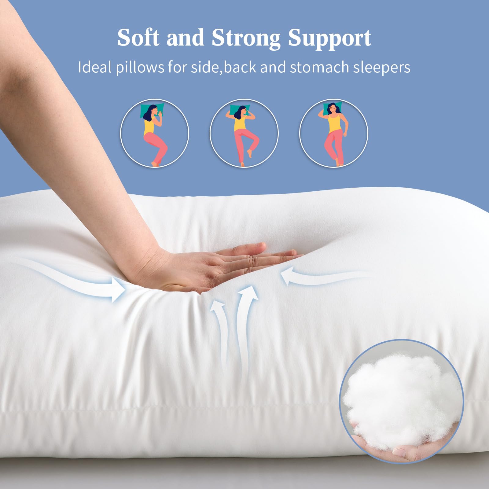 SHERWOOD Hotel Collection Soft Down Alternative Bed Pillows (Queen) - Available at All In One Marketplace Canada
