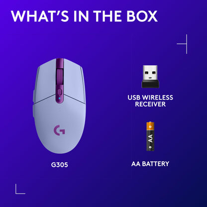 Logitech G305 Lightspeed Wireless Gaming Mouse - Lilac