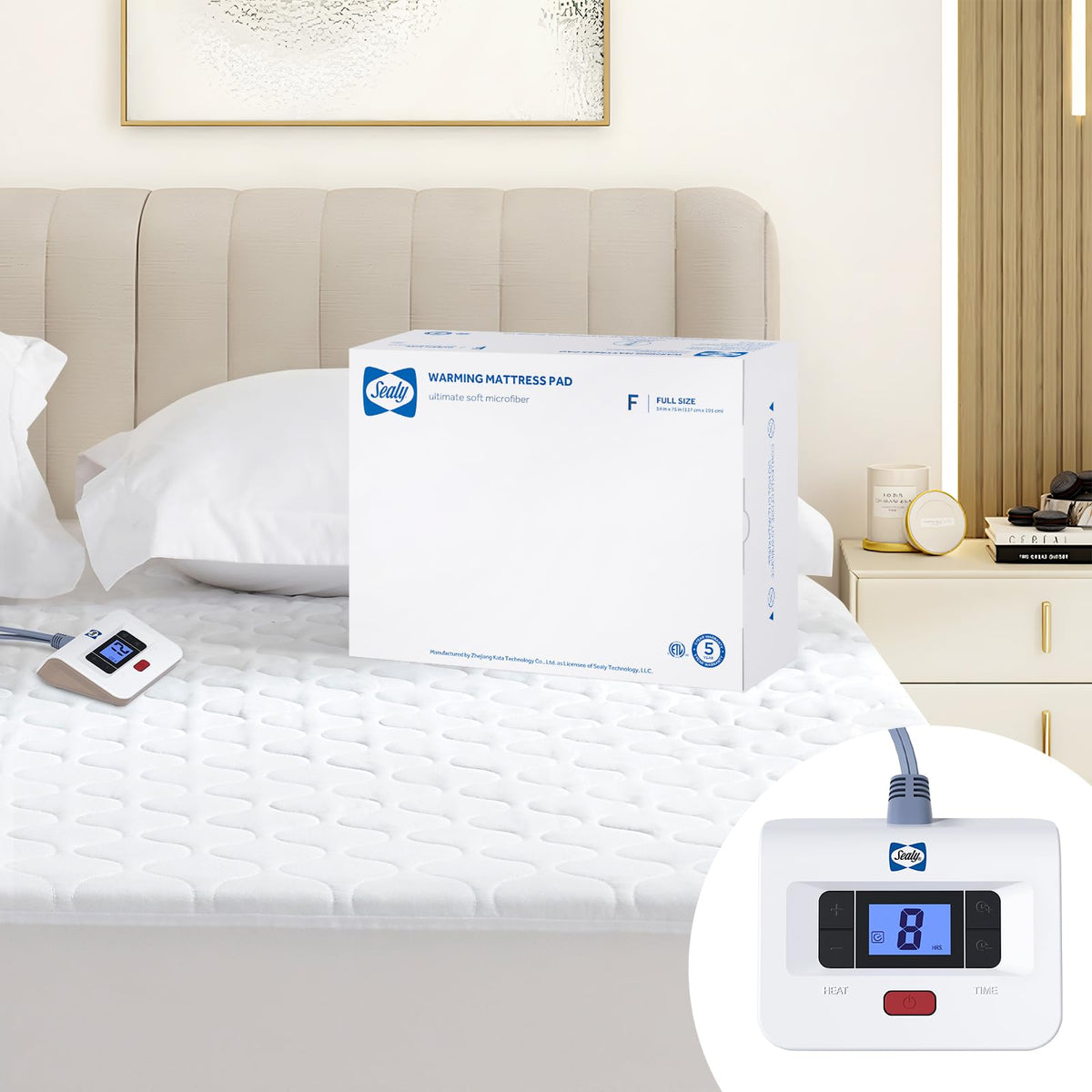 Sealy Heated Quilted Mattress Pad Electric Full Size, 15" Deep Pocket 🍁 All In One Marketplace Canada