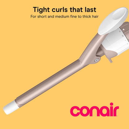Conair Double Ceramic Curling Iron, 1/2-inch Curling Iron, White/Rose Gold