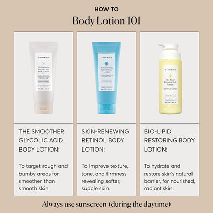 Naturium The Smoother Glycolic Body Lotion | Moisturizing & Exfoliating Cream, With AHA, For Rough and Dry Skin | 8 FL OZ / 234 ml Naturium