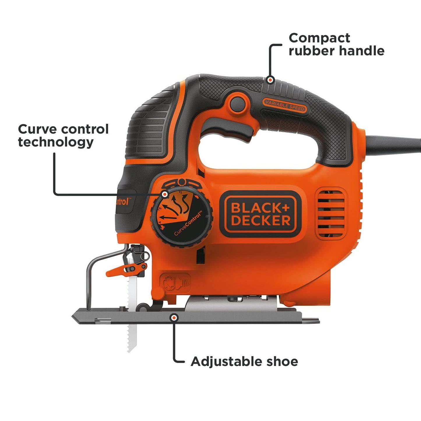 BLACK+DECKER Jig Saw, Smart Select, 5.0-Amp (BDEJS600C) BLACK+DECKER