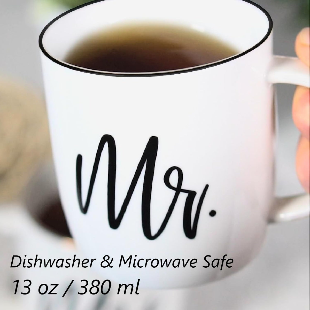 Triple Gifffted Mr and Mrs Coffee Mugs Couples Gift Set, 380 ml Ceramic 🍁 All In One Marketplace Canada