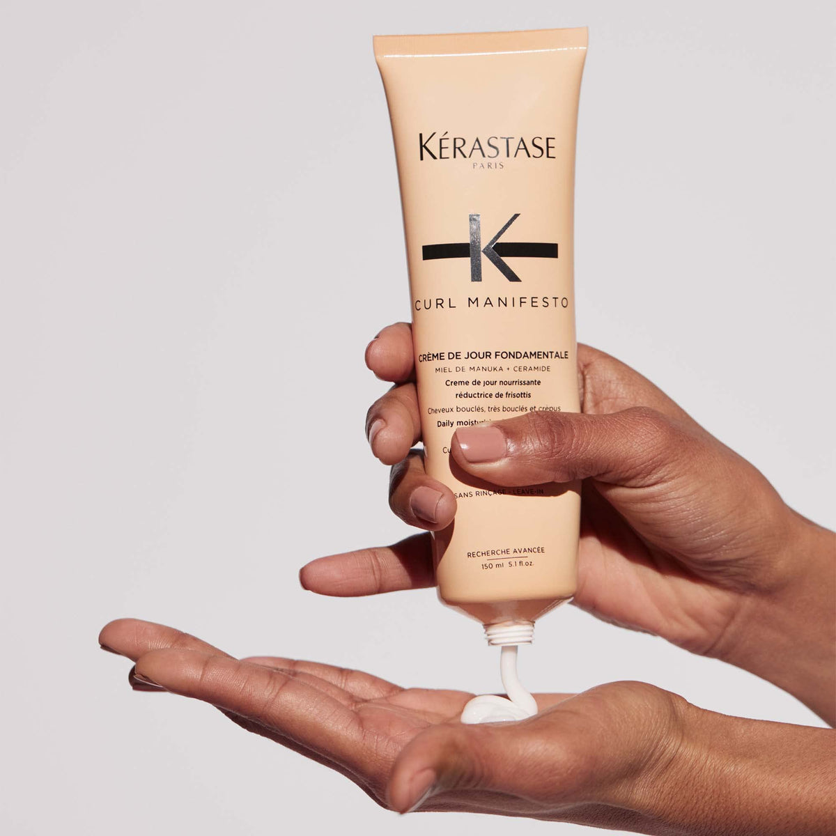 Kérastase Curl Cream, Crème de Jour Fondamentale Conditioner, Leave-In Treatment & Heat Protectant, Controls Frizz & Enhances Curls, For All Curly Hair Types & Textures, 150 ml