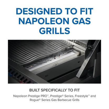 Napoleon Stainless Steel Smoker Box 67013 Add Smoky Flavor to BBQ, Easily Turn Gas Grill Into Smoker, Add Wood Chips or Chunks to Smoke Food on Barbecue Napoleon
