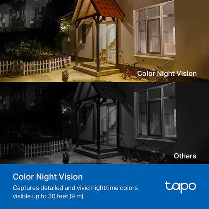 TP-Link Tapo Solar-Powered Security Camera Kit, 2K Wireless Battery Camera w/Solar Panel Base, Smart Person Detection, SD/Cloud Storage, Spotlight Color Night Vision, No Hub Needed (Tapo C410 KIT) - Available at All In One Marketplace Canada