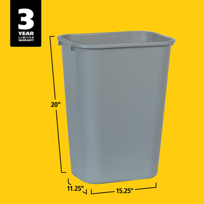 Rubbermaid Commercial Products Deskside Wastebasket/Trash Can, 10.25-Gallon/41-Quart, Gray, Plastic, Garbage Can for Home/Office, Fits Under Desk/Sink/Cabinet 🍁 All In One Marketplace Canada