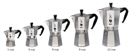 Bialetti - Moka Express: Iconic Stovetop Espresso Maker, Makes Real Italian Coffee, Moka Pot 3 Cups (4.3 Oz - 130 Ml), Aluminium, Silver 🍁 All In One Marketplace Canada