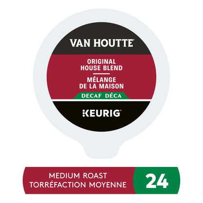 Van Houtte Original House Decaf K-Cup Coffee Pods, 24 Count For Keurig Coffee Makers
