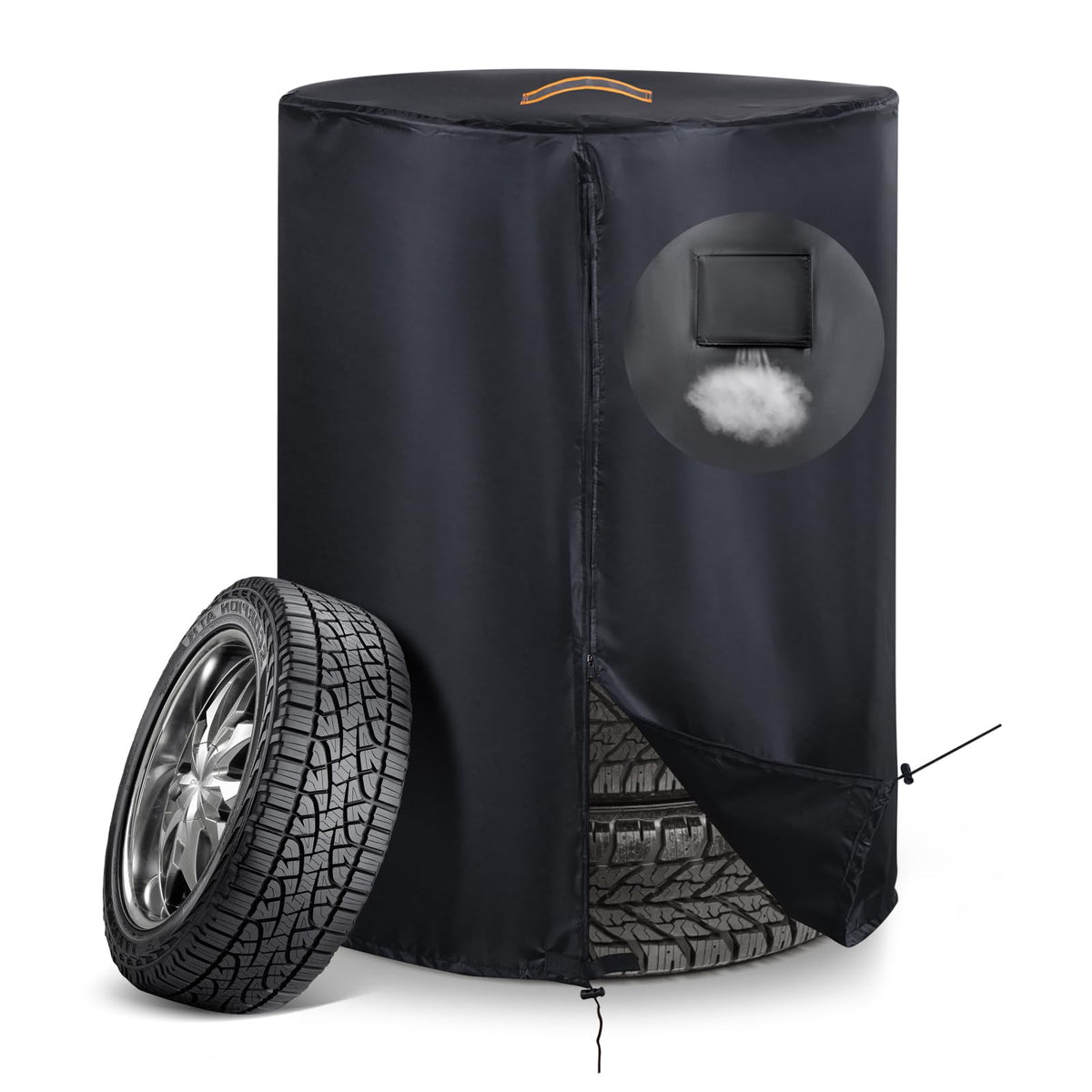 Tire Storage Covers Waterproof, 420D Oxford Fabric Large Tire Covers for Storage, Universal Tire Covers Winter Storage Outdoor, Waterproof Zipper,Air Vent (Holding 4 Tires Within 32 Inch Diameter) 🍁 All In One Marketplace Canada
