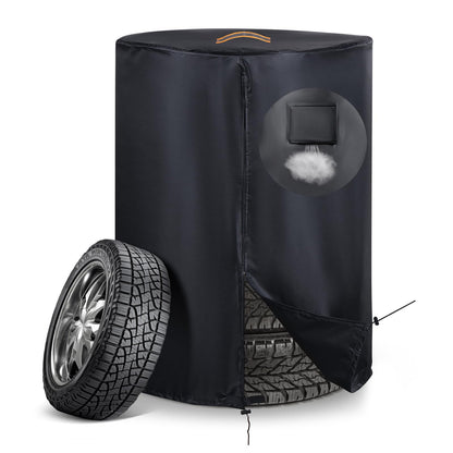 Tire Storage Covers Waterproof, 420D Oxford Fabric Large Tire Covers for Storage, Universal Tire Covers Winter Storage Outdoor, Waterproof Zipper,Air Vent (Holding 4 Tires Within 32 Inch Diameter) 🍁 All In One Marketplace Canada