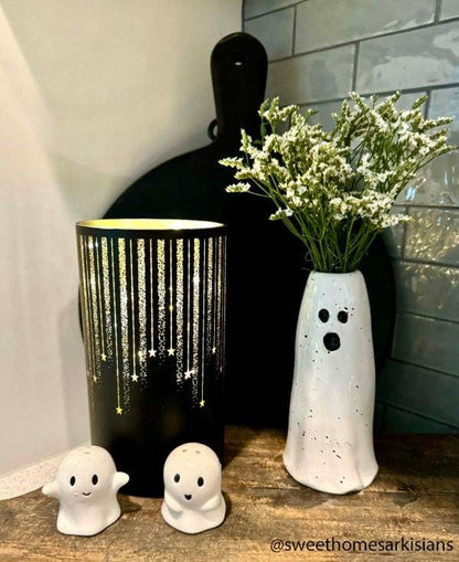 Vase fantôme Mud Pie, vase à fleurs d'Halloween moyen pour décoration d'automne