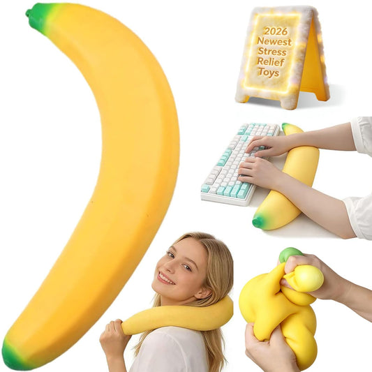 18In Banana Squishy, Jumbo Squishy Banana Giant Big Realistic Banana Moldable,Desktop Decorations,Great for Fun Party Favors Birthday Christmas White Elephant Gifts 🍁 All In One Marketplace Canada