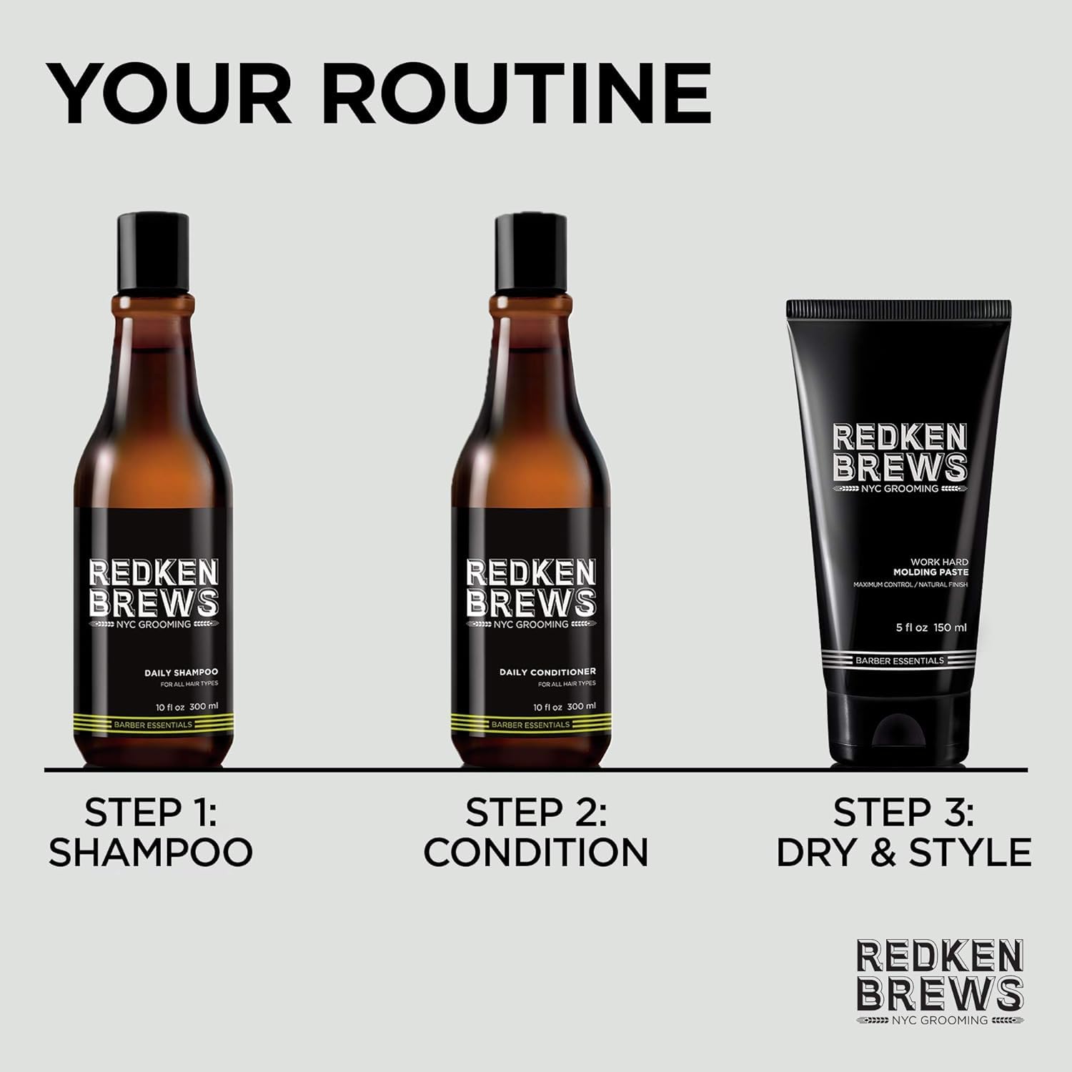 Redken Brews Molding Paste Hair Styling, 150mL Redken Brews