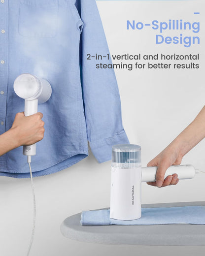 BEAUTURAL Steamer for Clothes, Foldable Handheld Clothing Wrinkles Remover for Garments, 30-Second Fast Heat-up, Portable Fabric Steamer for 120V Countries, Not for Use in 220V Such as Europe - Available at All In One Marketplace Canada