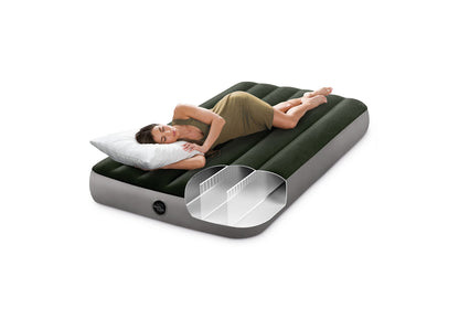 INTEX 64107E Dura-Beam Standard Prestige Air Mattress: Fiber-Tech – Twin Size – 10in Bed Height – 600lb Weight Capacity – Pump Sold Separately 🍁 All In One Marketplace Canada