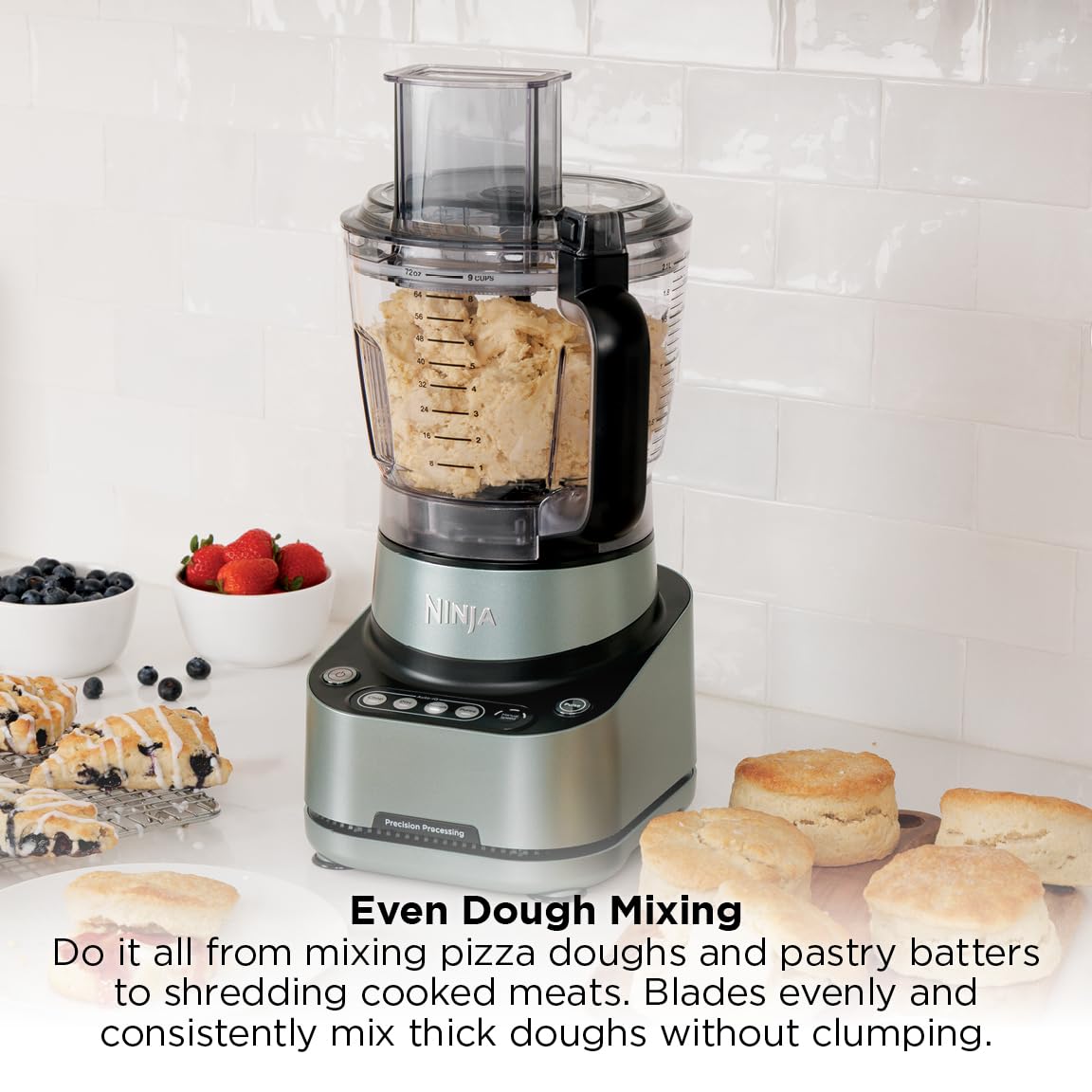 Ninja PrecisionPro Food Processor & Dough Mixer, 1000PW, 9-Cup, BZ601C