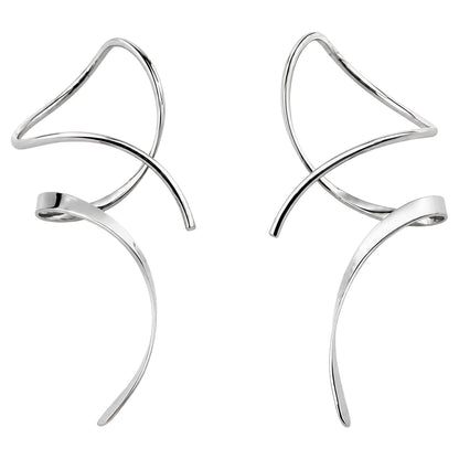 Earrings for Women Spiral threader earrings 925 sterling silver earrings hand bent dangle earrings for women，suitable for gift giving, perfect for your birthday party, Christmas, gift giving. 🍁 All In One Marketplace Canada