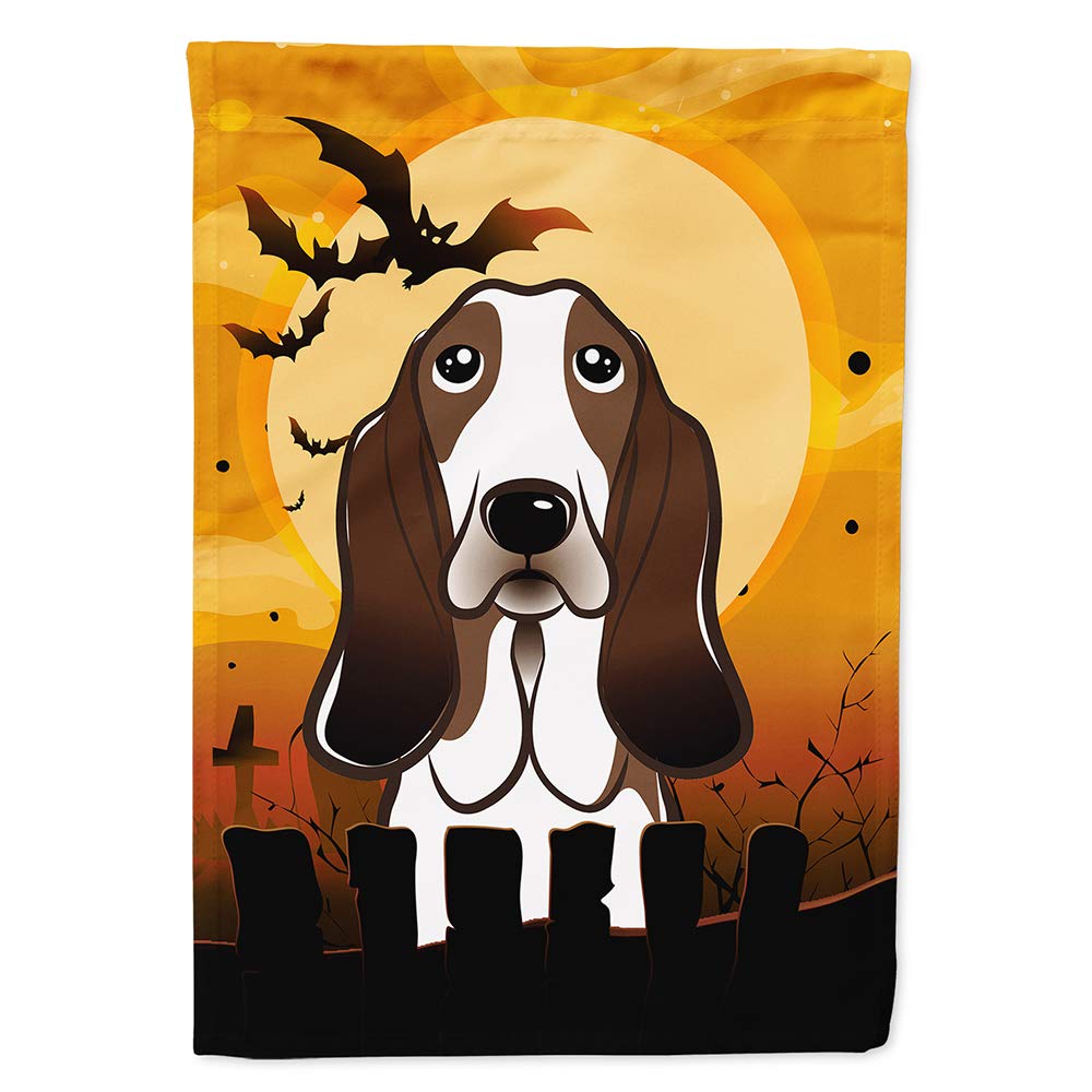 Drapeau de maison en toile Caroline's Treasures BB1801CHF Halloween Basset Hound, multicolore, grand